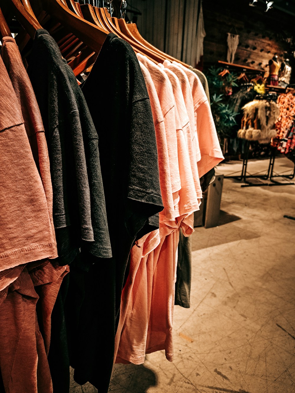 Clothes on a rack — illustrative detail